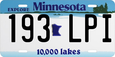 MN license plate 193LPI