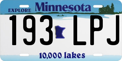 MN license plate 193LPJ
