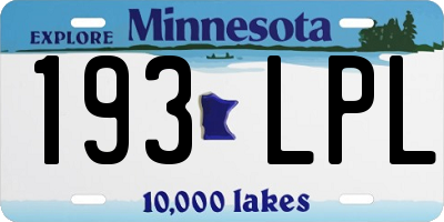 MN license plate 193LPL