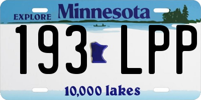 MN license plate 193LPP