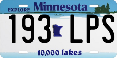 MN license plate 193LPS