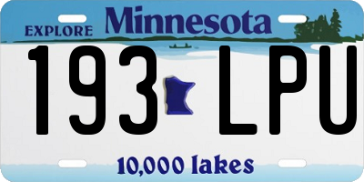 MN license plate 193LPU