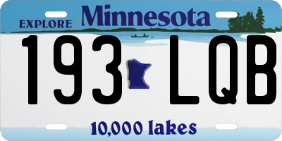 MN license plate 193LQB