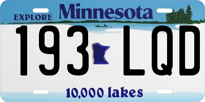 MN license plate 193LQD