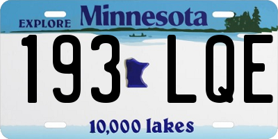 MN license plate 193LQE