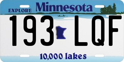 MN license plate 193LQF