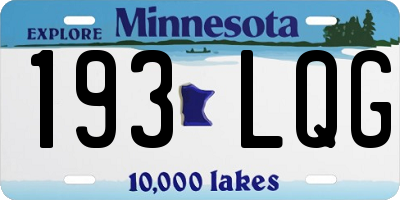 MN license plate 193LQG