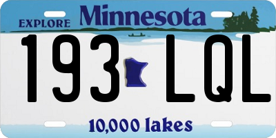 MN license plate 193LQL