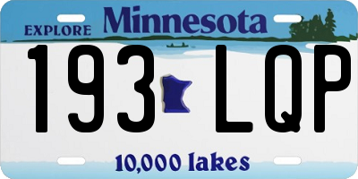 MN license plate 193LQP