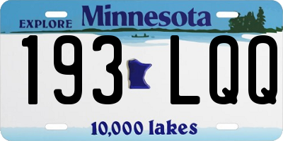 MN license plate 193LQQ