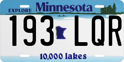 MN license plate 193LQR