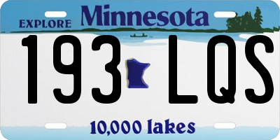 MN license plate 193LQS