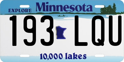 MN license plate 193LQU