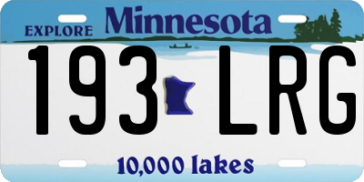 MN license plate 193LRG