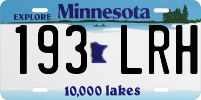 MN license plate 193LRH