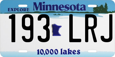 MN license plate 193LRJ