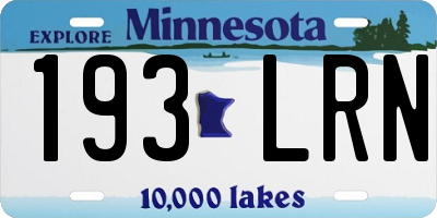 MN license plate 193LRN