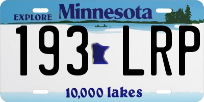 MN license plate 193LRP