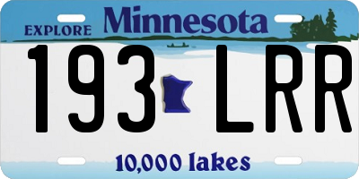 MN license plate 193LRR