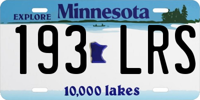 MN license plate 193LRS