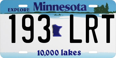 MN license plate 193LRT