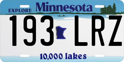MN license plate 193LRZ