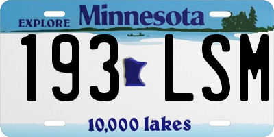 MN license plate 193LSM
