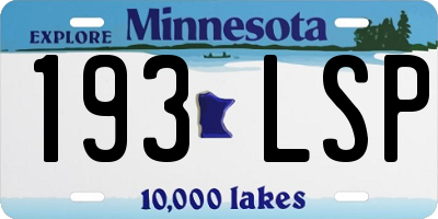 MN license plate 193LSP