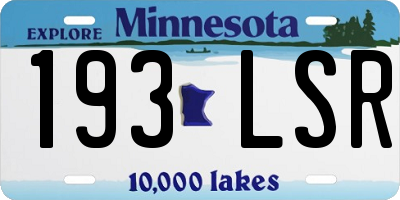 MN license plate 193LSR
