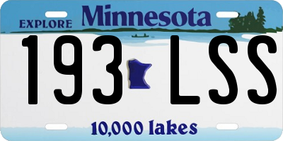 MN license plate 193LSS