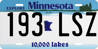 MN license plate 193LSZ