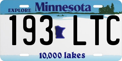 MN license plate 193LTC
