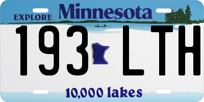 MN license plate 193LTH