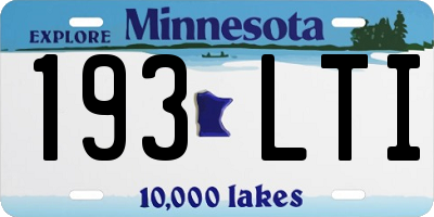 MN license plate 193LTI