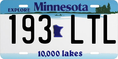 MN license plate 193LTL
