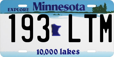 MN license plate 193LTM
