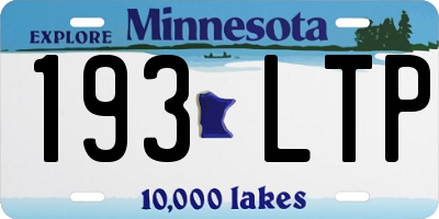 MN license plate 193LTP