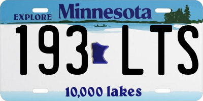 MN license plate 193LTS