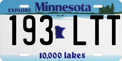 MN license plate 193LTT