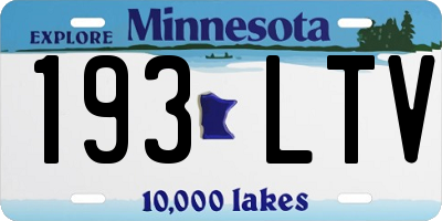 MN license plate 193LTV