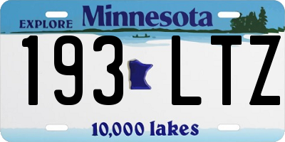 MN license plate 193LTZ