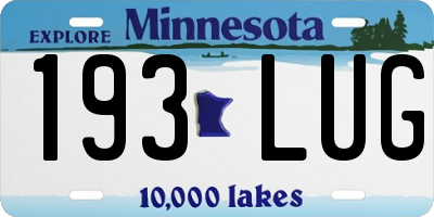 MN license plate 193LUG