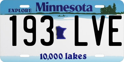 MN license plate 193LVE