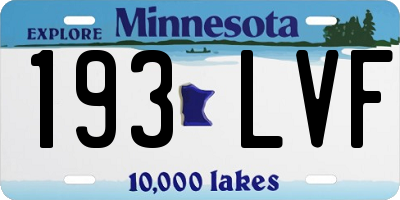 MN license plate 193LVF
