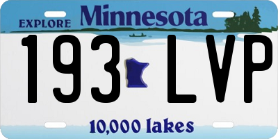 MN license plate 193LVP