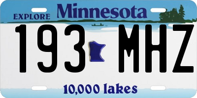 MN license plate 193MHZ