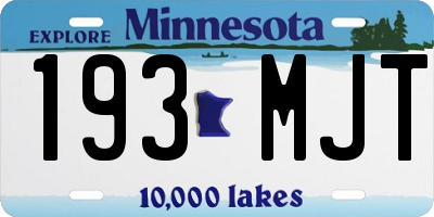 MN license plate 193MJT