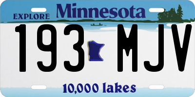MN license plate 193MJV