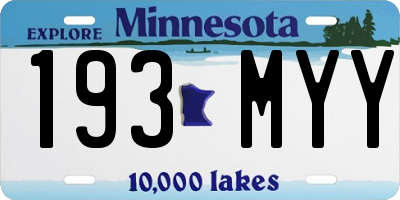 MN license plate 193MYY