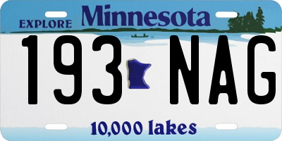 MN license plate 193NAG